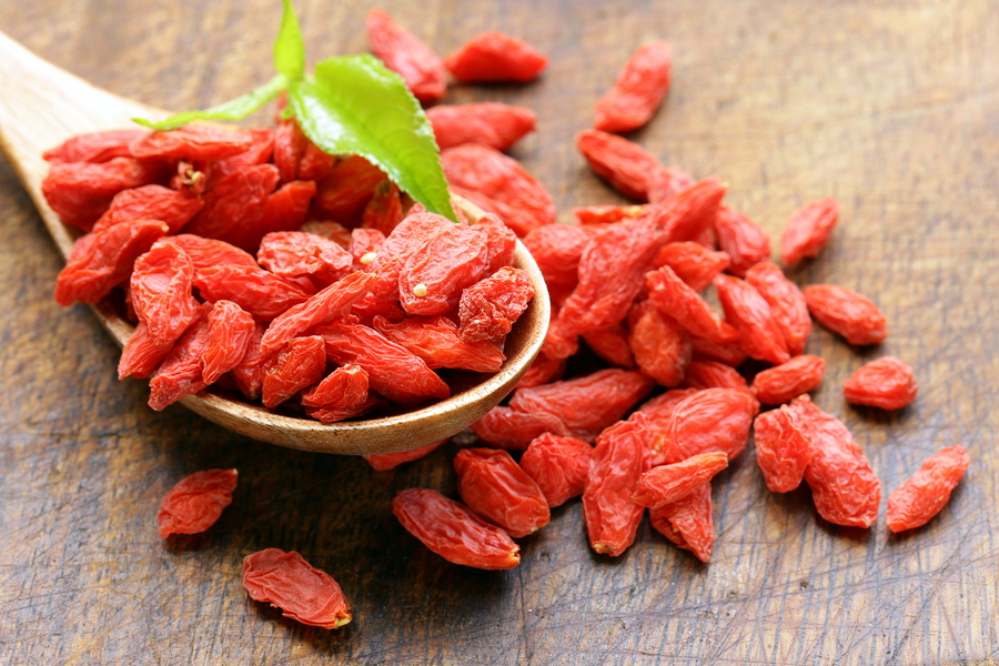 dry red goji berries for a healthy diet